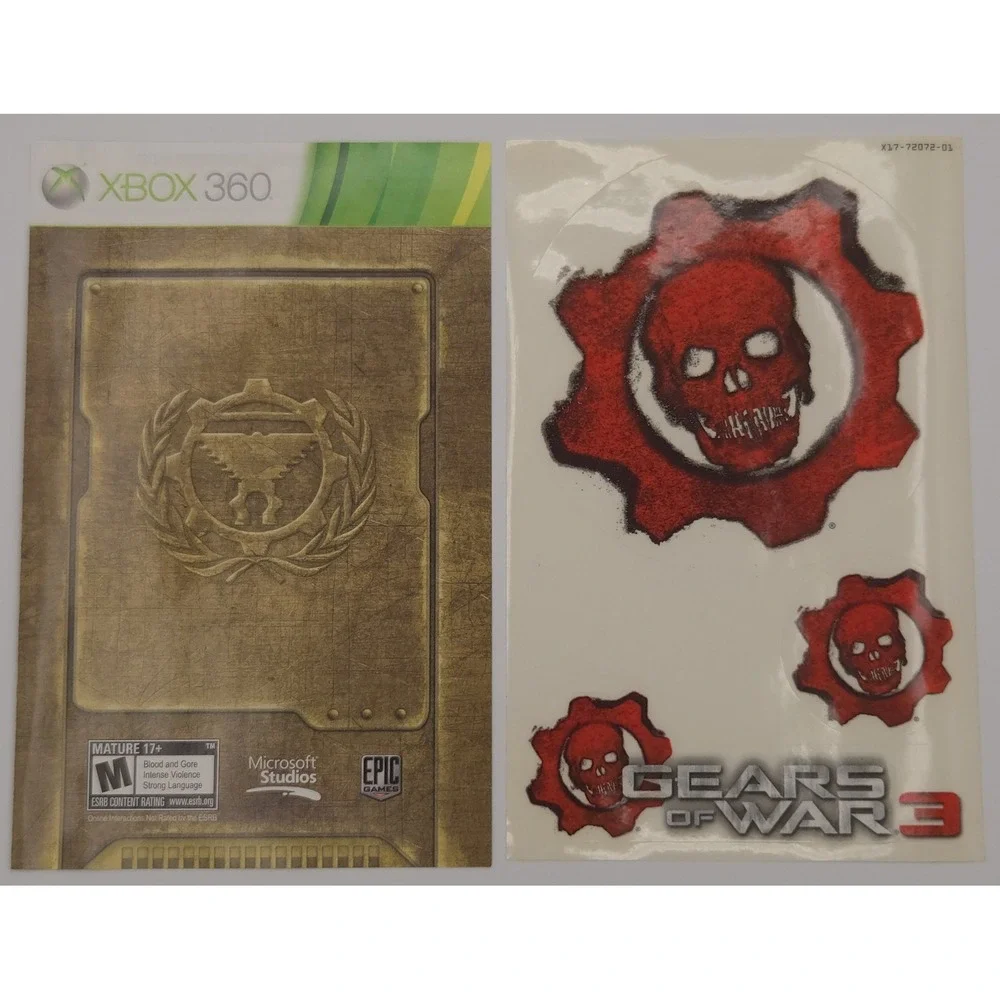 Gears of War 3 - Xbox 360 - Authentic CIB w/ Stickers - Microsoft Game - Tested